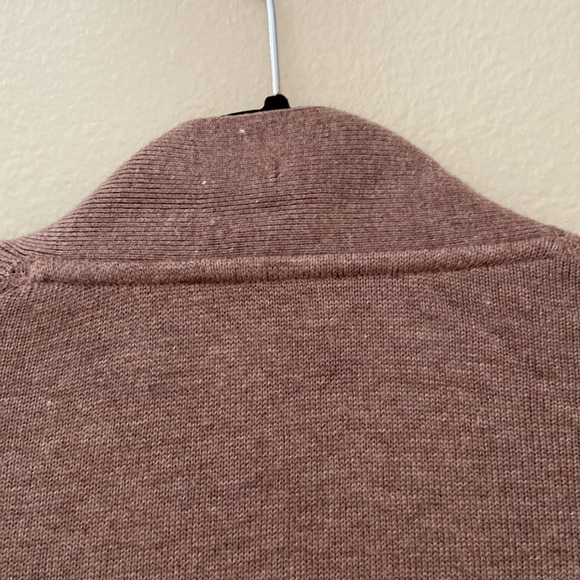 H by Halston Open Front High Low Duster Cardigan Long Sleeve Heather Iron Taupe - Picture 11 of 13